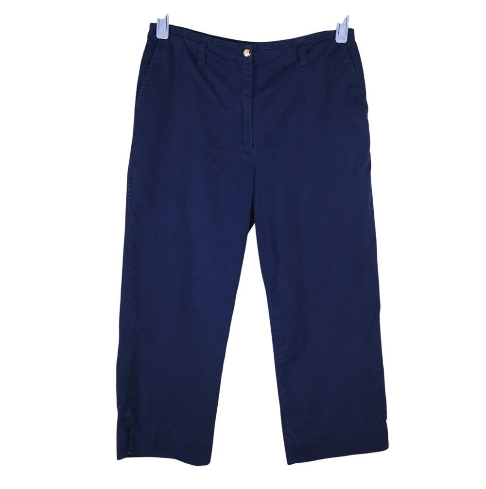 Lauren Ralph Lauren Capri Pants Women’s 12 Navy Blue Cropped Cotton Vintage